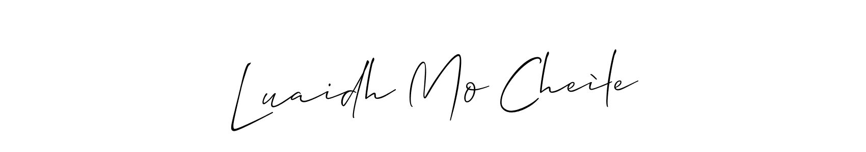 It looks lik you need a new signature style for name Luaidh Mo Cheìle. Design unique handwritten (Allison_Script) signature with our free signature maker in just a few clicks. Luaidh Mo Cheìle signature style 2 images and pictures png