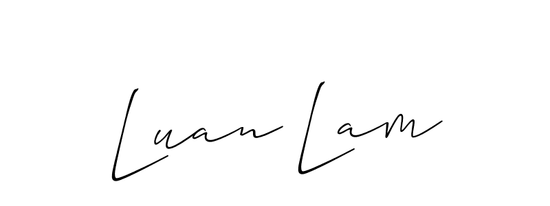 Design your own signature with our free online signature maker. With this signature software, you can create a handwritten (Allison_Script) signature for name Luan Lam. Luan Lam signature style 2 images and pictures png