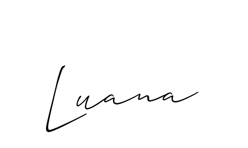 How to make Luana name signature. Use Allison_Script style for creating short signs online. This is the latest handwritten sign. Luana signature style 2 images and pictures png