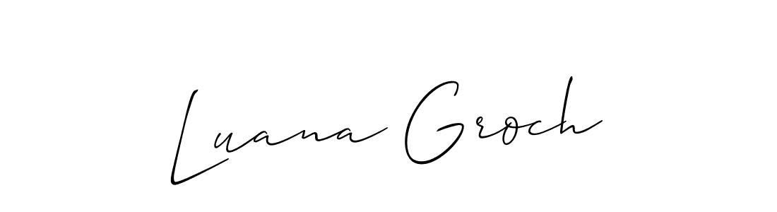 How to make Luana Groch name signature. Use Allison_Script style for creating short signs online. This is the latest handwritten sign. Luana Groch signature style 2 images and pictures png