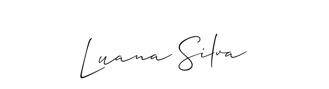 It looks lik you need a new signature style for name Luana Silva. Design unique handwritten (Allison_Script) signature with our free signature maker in just a few clicks. Luana Silva signature style 2 images and pictures png