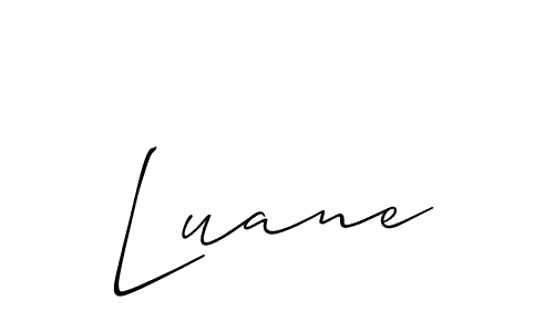 The best way (Allison_Script) to make a short signature is to pick only two or three words in your name. The name Luane include a total of six letters. For converting this name. Luane signature style 2 images and pictures png