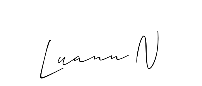 Also we have Luann N name is the best signature style. Create professional handwritten signature collection using Allison_Script autograph style. Luann N signature style 2 images and pictures png