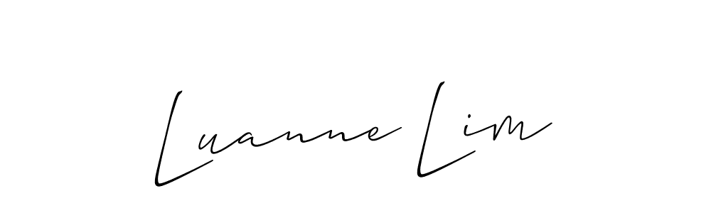 Luanne Lim stylish signature style. Best Handwritten Sign (Allison_Script) for my name. Handwritten Signature Collection Ideas for my name Luanne Lim. Luanne Lim signature style 2 images and pictures png