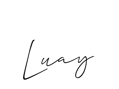 How to make Luay signature? Allison_Script is a professional autograph style. Create handwritten signature for Luay name. Luay signature style 2 images and pictures png