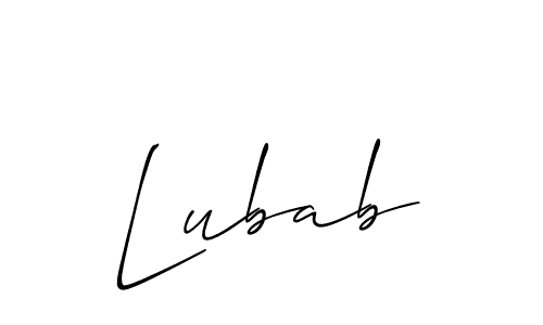 Best and Professional Signature Style for Lubab. Allison_Script Best Signature Style Collection. Lubab signature style 2 images and pictures png