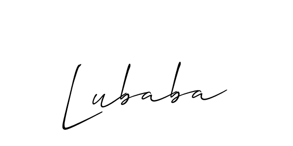 Create a beautiful signature design for name Lubaba. With this signature (Allison_Script) fonts, you can make a handwritten signature for free. Lubaba signature style 2 images and pictures png