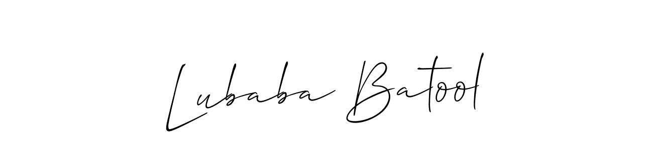 Once you've used our free online signature maker to create your best signature Allison_Script style, it's time to enjoy all of the benefits that Lubaba Batool name signing documents. Lubaba Batool signature style 2 images and pictures png