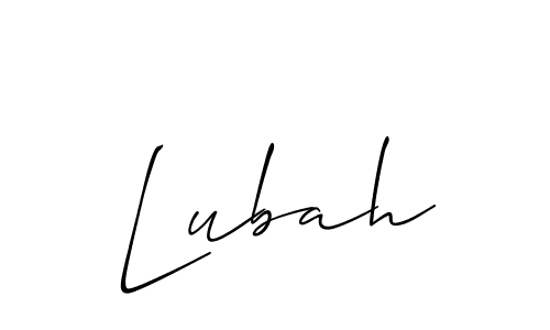Allison_Script is a professional signature style that is perfect for those who want to add a touch of class to their signature. It is also a great choice for those who want to make their signature more unique. Get Lubah name to fancy signature for free. Lubah signature style 2 images and pictures png