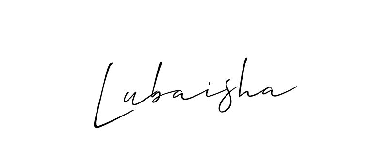 Use a signature maker to create a handwritten signature online. With this signature software, you can design (Allison_Script) your own signature for name Lubaisha. Lubaisha signature style 2 images and pictures png