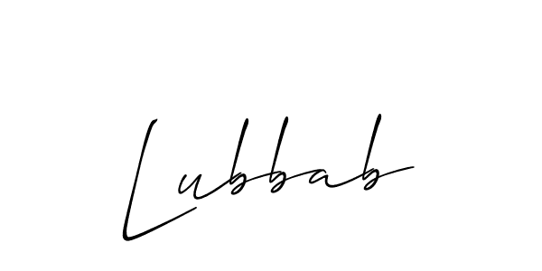 Create a beautiful signature design for name Lubbab. With this signature (Allison_Script) fonts, you can make a handwritten signature for free. Lubbab signature style 2 images and pictures png