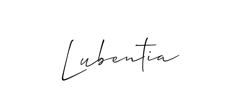 Also we have Lubentia name is the best signature style. Create professional handwritten signature collection using Allison_Script autograph style. Lubentia signature style 2 images and pictures png
