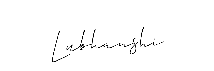 Allison_Script is a professional signature style that is perfect for those who want to add a touch of class to their signature. It is also a great choice for those who want to make their signature more unique. Get Lubhanshi name to fancy signature for free. Lubhanshi signature style 2 images and pictures png