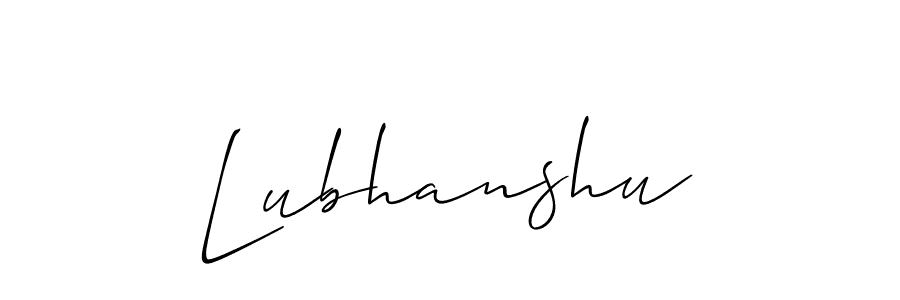Make a beautiful signature design for name Lubhanshu. Use this online signature maker to create a handwritten signature for free. Lubhanshu signature style 2 images and pictures png
