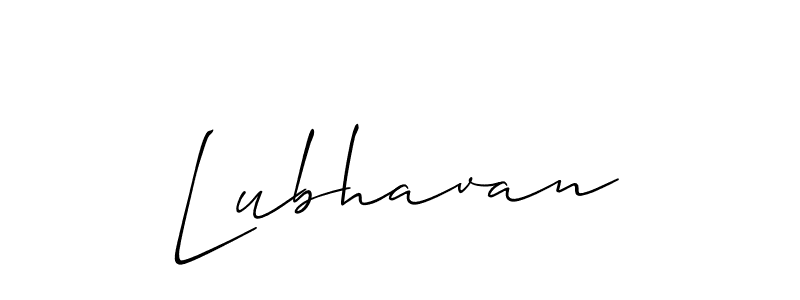 You should practise on your own different ways (Allison_Script) to write your name (Lubhavan) in signature. don't let someone else do it for you. Lubhavan signature style 2 images and pictures png