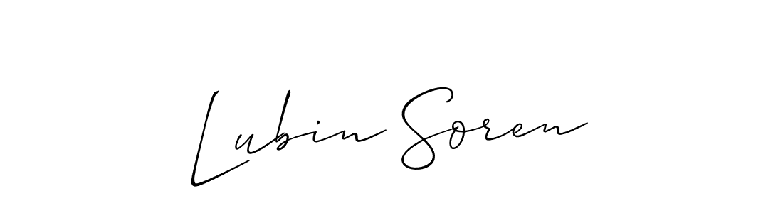 Make a beautiful signature design for name Lubin Soren. With this signature (Allison_Script) style, you can create a handwritten signature for free. Lubin Soren signature style 2 images and pictures png