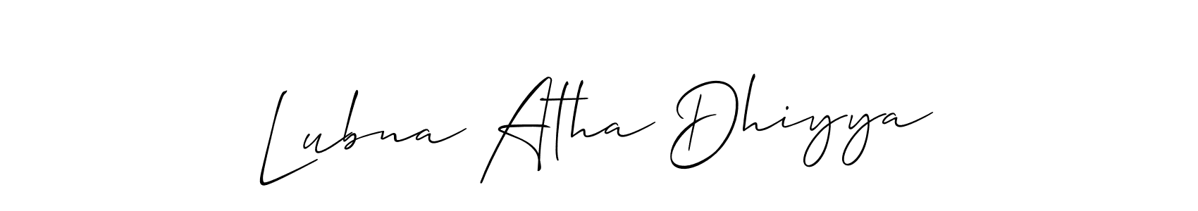 Make a beautiful signature design for name Lubna Atha Dhiyya. Use this online signature maker to create a handwritten signature for free. Lubna Atha Dhiyya signature style 2 images and pictures png