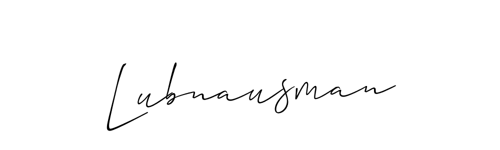 Also You can easily find your signature by using the search form. We will create Lubnausman name handwritten signature images for you free of cost using Allison_Script sign style. Lubnausman signature style 2 images and pictures png