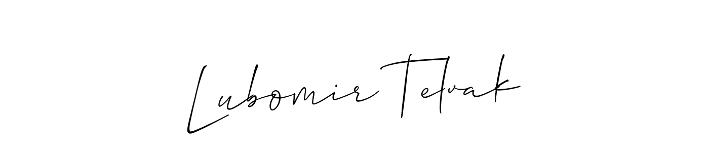 Make a short Lubomir Telvak signature style. Manage your documents anywhere anytime using Allison_Script. Create and add eSignatures, submit forms, share and send files easily. Lubomir Telvak signature style 2 images and pictures png