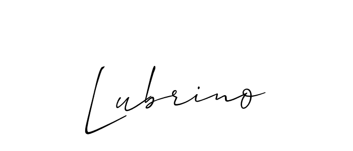 Design your own signature with our free online signature maker. With this signature software, you can create a handwritten (Allison_Script) signature for name Lubrino. Lubrino signature style 2 images and pictures png