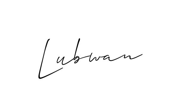 if you are searching for the best signature style for your name Lubwan. so please give up your signature search. here we have designed multiple signature styles  using Allison_Script. Lubwan signature style 2 images and pictures png