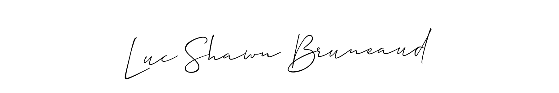 You should practise on your own different ways (Allison_Script) to write your name (Luc Shawn Bruneaud) in signature. don't let someone else do it for you. Luc Shawn Bruneaud signature style 2 images and pictures png