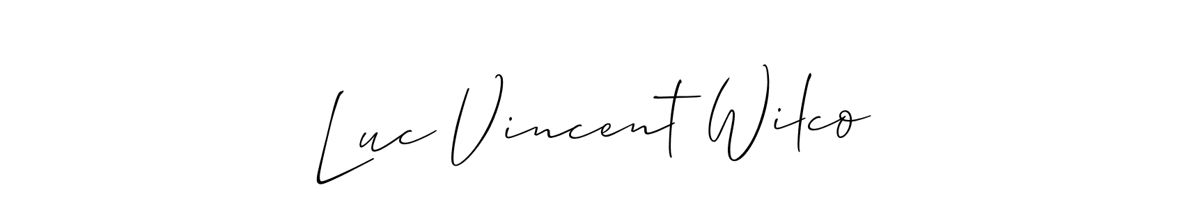 Design your own signature with our free online signature maker. With this signature software, you can create a handwritten (Allison_Script) signature for name Luc Vincent Wilco. Luc Vincent Wilco signature style 2 images and pictures png