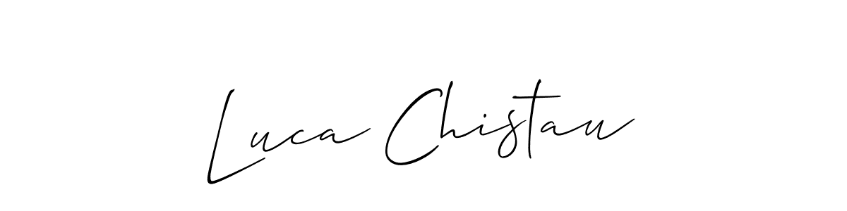 Allison_Script is a professional signature style that is perfect for those who want to add a touch of class to their signature. It is also a great choice for those who want to make their signature more unique. Get Luca Chistau name to fancy signature for free. Luca Chistau signature style 2 images and pictures png