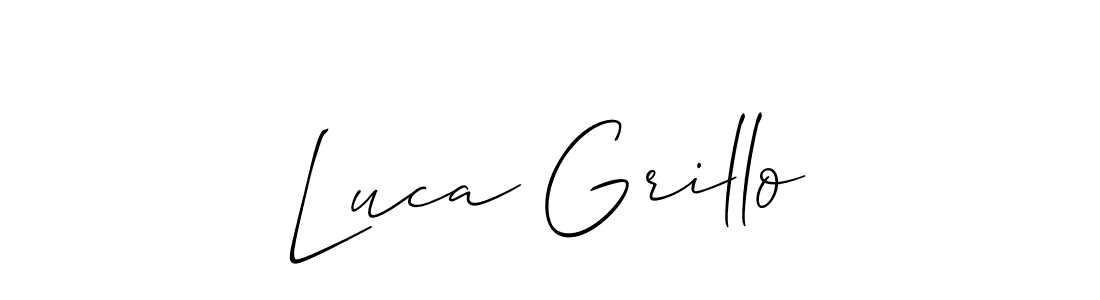 How to make Luca Grillo name signature. Use Allison_Script style for creating short signs online. This is the latest handwritten sign. Luca Grillo signature style 2 images and pictures png