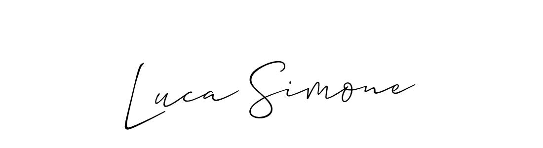 How to Draw Luca Simone signature style? Allison_Script is a latest design signature styles for name Luca Simone. Luca Simone signature style 2 images and pictures png