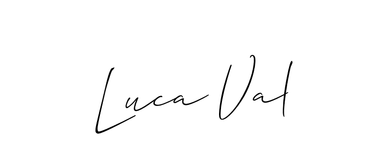 Luca Val stylish signature style. Best Handwritten Sign (Allison_Script) for my name. Handwritten Signature Collection Ideas for my name Luca Val. Luca Val signature style 2 images and pictures png