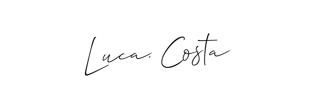 Allison_Script is a professional signature style that is perfect for those who want to add a touch of class to their signature. It is also a great choice for those who want to make their signature more unique. Get Luca. Costa name to fancy signature for free. Luca. Costa signature style 2 images and pictures png