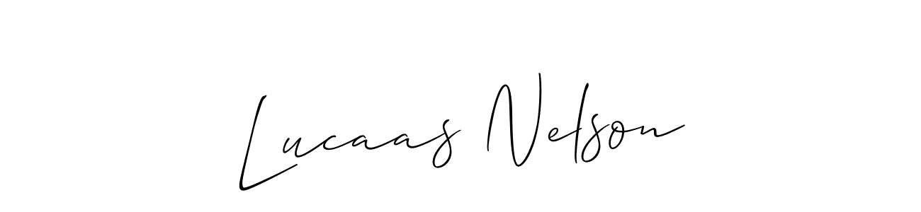 Use a signature maker to create a handwritten signature online. With this signature software, you can design (Allison_Script) your own signature for name Lucaas Nelson. Lucaas Nelson signature style 2 images and pictures png