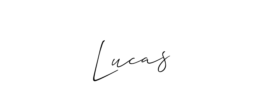 Make a beautiful signature design for name Lucas ♥. With this signature (Allison_Script) style, you can create a handwritten signature for free. Lucas ♥ signature style 2 images and pictures png