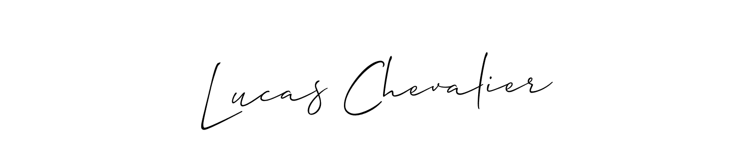 How to make Lucas Chevalier name signature. Use Allison_Script style for creating short signs online. This is the latest handwritten sign. Lucas Chevalier signature style 2 images and pictures png