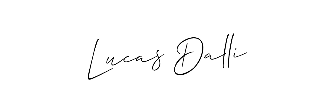 Make a beautiful signature design for name Lucas Dalli. With this signature (Allison_Script) style, you can create a handwritten signature for free. Lucas Dalli signature style 2 images and pictures png