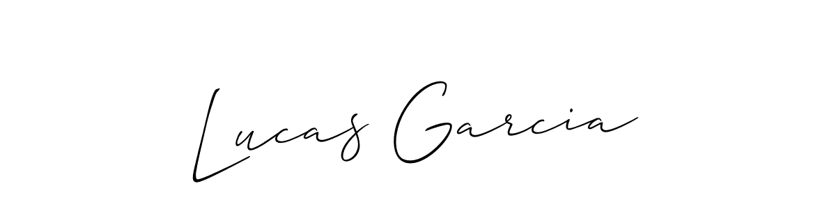 Lucas Garcia stylish signature style. Best Handwritten Sign (Allison_Script) for my name. Handwritten Signature Collection Ideas for my name Lucas Garcia. Lucas Garcia signature style 2 images and pictures png