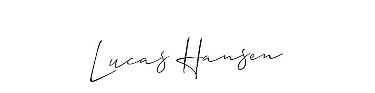 The best way (Allison_Script) to make a short signature is to pick only two or three words in your name. The name Lucas Hansen include a total of six letters. For converting this name. Lucas Hansen signature style 2 images and pictures png