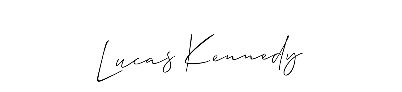 The best way (Allison_Script) to make a short signature is to pick only two or three words in your name. The name Lucas Kennedy include a total of six letters. For converting this name. Lucas Kennedy signature style 2 images and pictures png