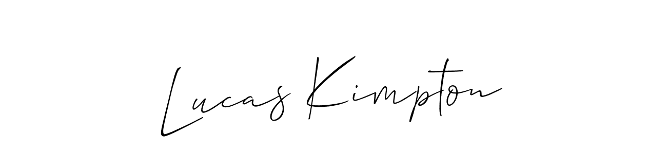 Lucas Kimpton stylish signature style. Best Handwritten Sign (Allison_Script) for my name. Handwritten Signature Collection Ideas for my name Lucas Kimpton. Lucas Kimpton signature style 2 images and pictures png