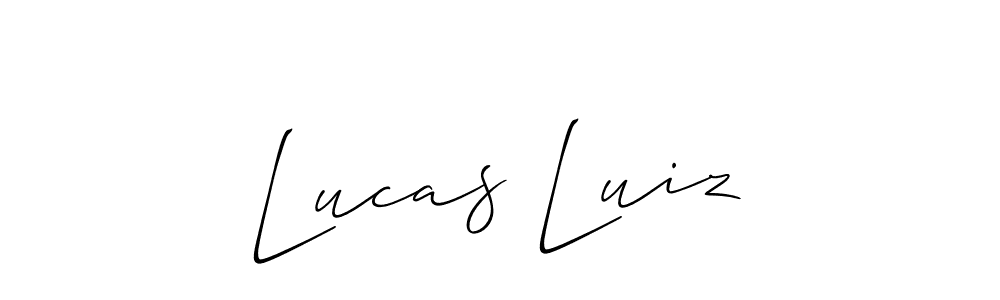 Also we have Lucas Luiz name is the best signature style. Create professional handwritten signature collection using Allison_Script autograph style. Lucas Luiz signature style 2 images and pictures png