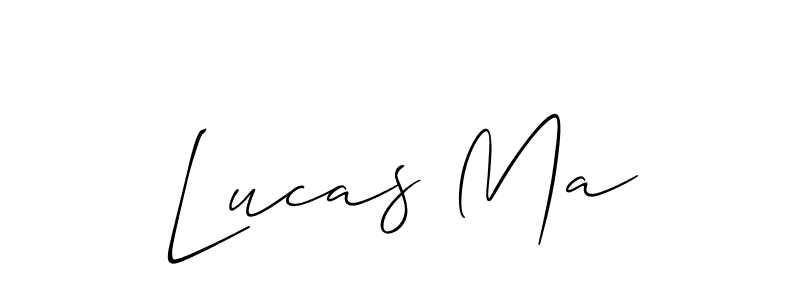 Make a beautiful signature design for name Lucas Ma. With this signature (Allison_Script) style, you can create a handwritten signature for free. Lucas Ma signature style 2 images and pictures png