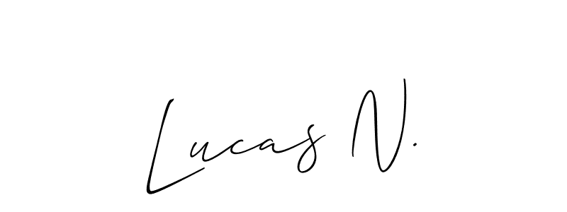 Best and Professional Signature Style for Lucas N.. Allison_Script Best Signature Style Collection. Lucas N. signature style 2 images and pictures png