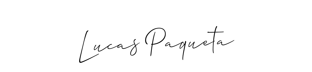 Also we have Lucas Paqueta name is the best signature style. Create professional handwritten signature collection using Allison_Script autograph style. Lucas Paqueta signature style 2 images and pictures png