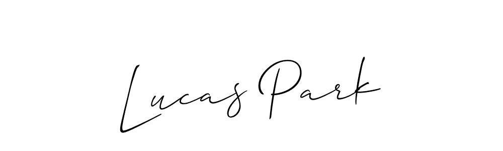 Use a signature maker to create a handwritten signature online. With this signature software, you can design (Allison_Script) your own signature for name Lucas Park. Lucas Park signature style 2 images and pictures png