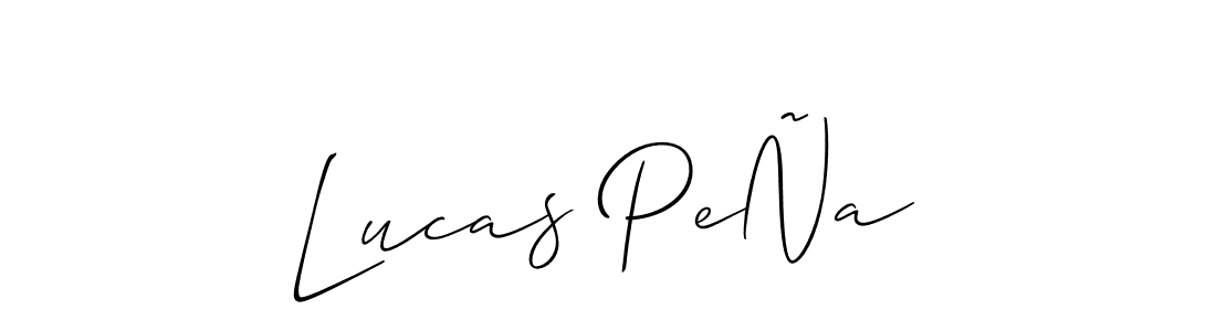 It looks lik you need a new signature style for name Lucas PeÑa. Design unique handwritten (Allison_Script) signature with our free signature maker in just a few clicks. Lucas PeÑa signature style 2 images and pictures png