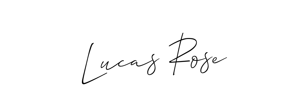 It looks lik you need a new signature style for name Lucas Rose. Design unique handwritten (Allison_Script) signature with our free signature maker in just a few clicks. Lucas Rose signature style 2 images and pictures png