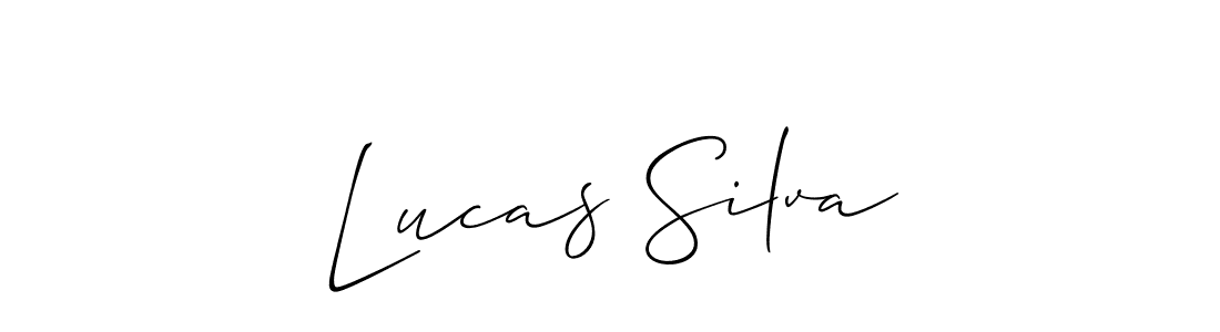 How to make Lucas Silva name signature. Use Allison_Script style for creating short signs online. This is the latest handwritten sign. Lucas Silva signature style 2 images and pictures png