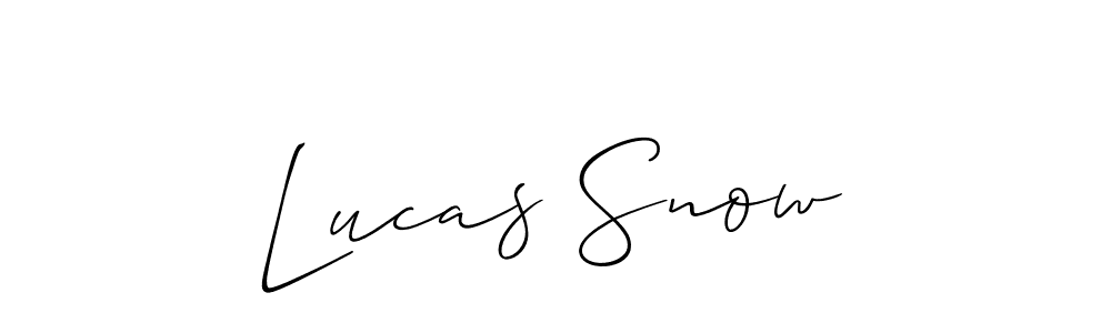 Create a beautiful signature design for name Lucas Snow. With this signature (Allison_Script) fonts, you can make a handwritten signature for free. Lucas Snow signature style 2 images and pictures png