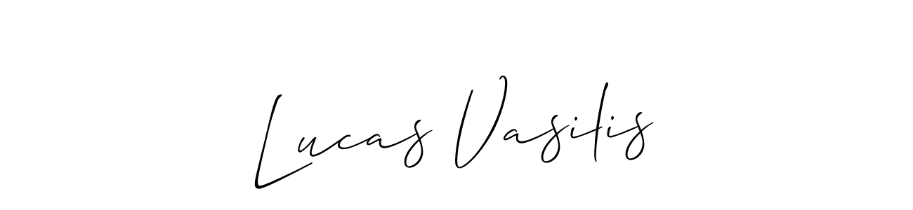 Also You can easily find your signature by using the search form. We will create Lucas Vasilis name handwritten signature images for you free of cost using Allison_Script sign style. Lucas Vasilis signature style 2 images and pictures png